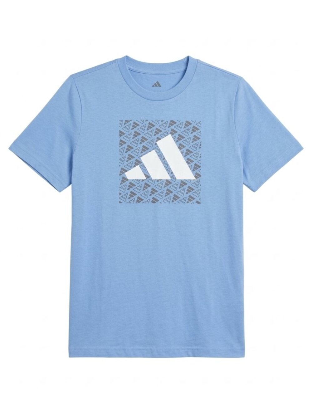 adidas Monogram Tee Mens Adult Cotton Shirt Blue Medium
